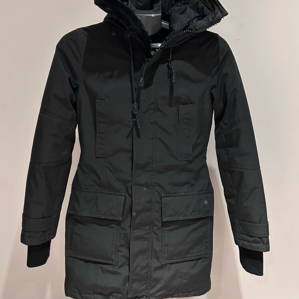 TNA Black Hooded Ski Jacket